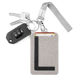 Suweibuke Women Small Wristlet Keychain Wallet Slim Minimalist Lanyard Card Case Holder ID Case Wallet with Detachable Keychain