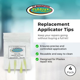 Plastex Plastic Repair Kits - Replacement Applicator Tips (4 Per Pack)