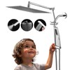 All Metal 12 Inch Rain Shower Head with Handheld Spray