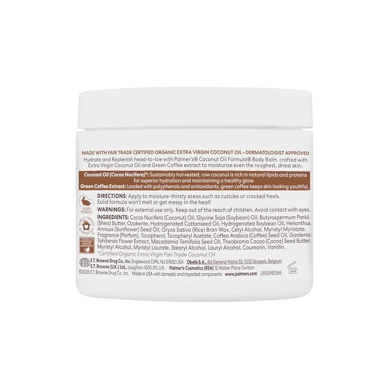Palmer's Coconut Oil Formula, Bálsamo Corporal Humectante - Concentrado Sólido