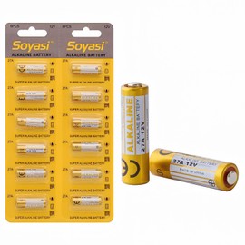 12V 27A Alkaline Battery 12-Pack Long-Lasting Power Leak-Proof Design Compatible with G27A MN27 CR22 A27 for Remotes Key Fobs Wall Clocks Garage Door Openers Toys 12 Count