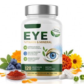 Eye Vitamins Supplements for Visual Clarity, Daily Lutein and Zeaxanthin Supplements for Digital Strain Defense, Senior Optical Health Support, 120 Vegetarian Capsules