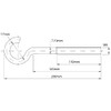 Screws City M8 x 150mm Open Hook with Metric Thread