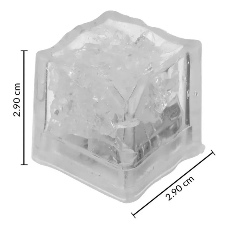 Movasa 12 Cubos Hielo Led Luminoso Multicolor Fiesta