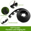AGTEK 92FT Plastic Landscape Edging Kit 2in. Height No-Dig Garden