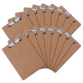 Clipboards, PANDRI 16 Pack Hardboard Office Clipboards, Low Profile Clip, Standard A4 Letter Size, Classroom Supplies, ECO Friendly