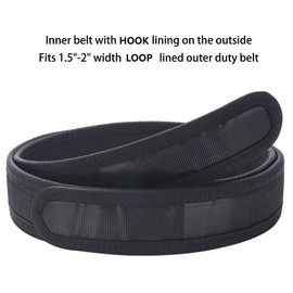 Vianyer Inner Belt 1.5" Hook Liner Belt Buckleless Under Belt for Duty Belt EDC Work S