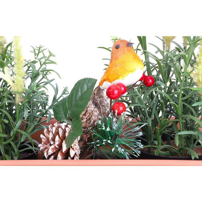Toyland® 20 cm (8") Tradtional Robin Christmas Pick - Luxury