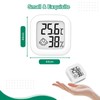 Pack of 4 Mini Digital Thermometer with Switch, LCD Hygrometer,