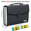 Uquelic Expanding File Folder 26 Pockets - Upgraded Durable Buckle