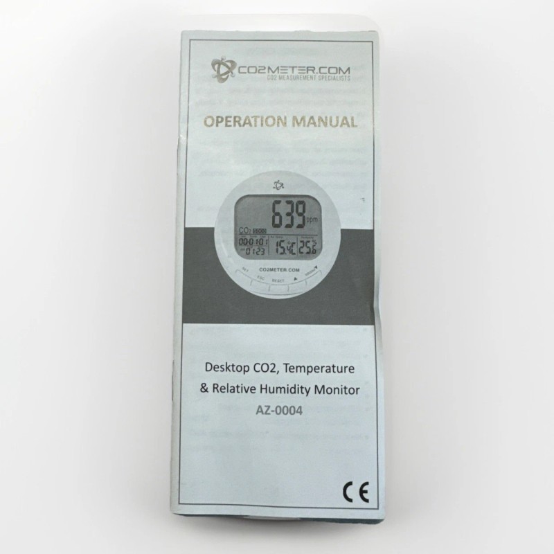 CO2Meter Portable CO2 Carbon Dioxide Temperature & Humidity Monitor Desktop