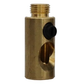 Art Deco Emporium Raw Brass Side Entry Cord Grip for Side Wiring of a Lampholder with Bottom Feed