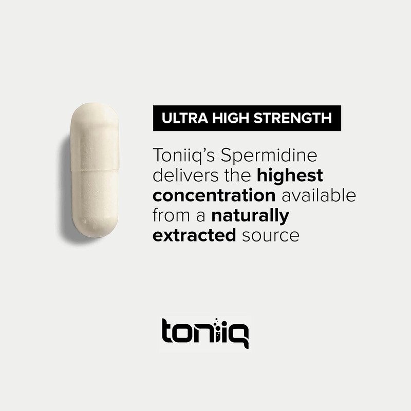 Toniiq Ultra Concentrated 500mg Spermidine Supplements for Men and Women