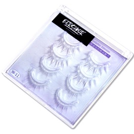 White Lashes with Bottom Lashes, Wispy Manga Colored Eyelash Strip