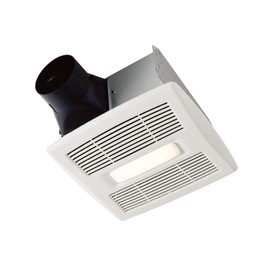 Broan-NuTone Bathroom Exhaust Fan with LED Light and Roomside Installation, ENERGY STAR Certified, 110 CFM, Very Quiet 1.0 Sones White, AE110L