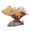 AIMALL Submarine Aquarium Ornament, Resin Fish Tank Decoration, Hollow Shipwreck