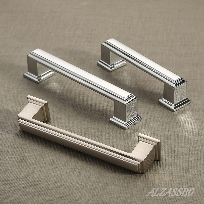Alzassbg 10 Pack Brushed Satin Nickel Cabinet Pulls, 3 Inch(76mm)