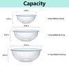 WhiteRhino Glass Mixing Bowls with Lids Set of 3(3.7QT, 2.1QT,