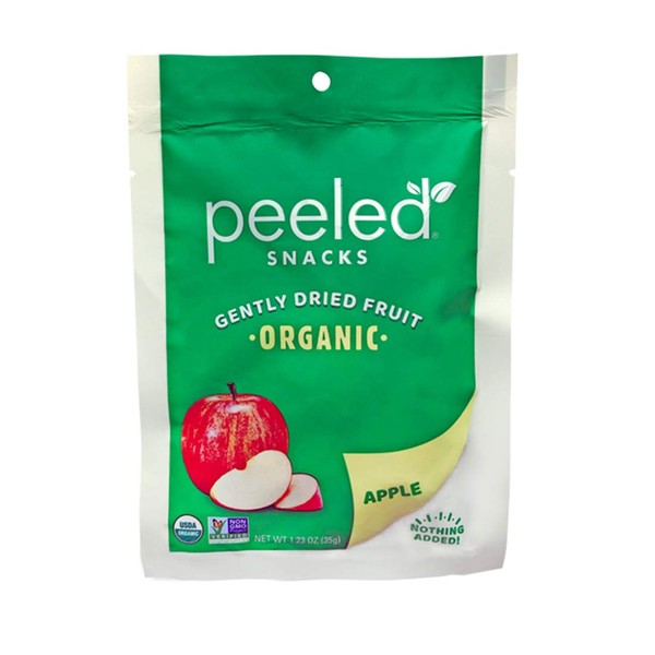 Peeled Snacks Organic Dried Fruit, Apple, 1.23 Ounce (Pack of 10)