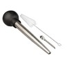 Ibili Bratensaftspritze-Set 26 cm aus Edelstahl/Silikon, schwarz/weiß/silber, 26 x 11