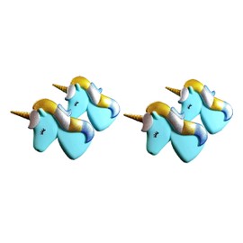 C&H Solutions 2 Pairs (4 Ct) Blue Unicorn Beach Towel Clips, Beach Towel Holders, Clips, Beach, Patio or Pool Accessories
