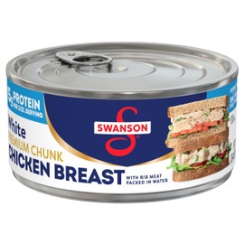 Swanson White Premium Chunk Canned Chicken Breast in Water, Fully Cooked Chicken, 9.75 OZ Can