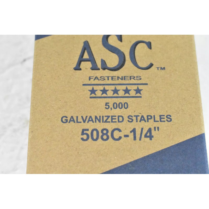 ASC 508C - 1/4" Galvanized Staples Box Of 5000 Lot