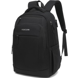 FEDESERN Smell Proof Backpack with Lock,Water Resistant Smell Proof Bags Travel Laptop Backpack,Large Capacity Carbon Enduring Smell Proof Stash Bag with Lock for Men Women (Black)