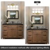 FonmYim Brushed Gold Bathroom Light Fixtures, 4-Light Modern Vanity Light