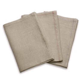 Cadeauya Kitchen Cloth (Dish Cloth/Dish Towel/17.7 x 25.6 inches (45 x 65 cm), 3 Color Set, Quick Drying, Water Absorbent, Non-Fluffing (With Loop, Large Size, Thick), 100% Linen