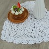 kilofly 4pc Heart Crochet Cotton Lace Table Placemat Handmade Doilies