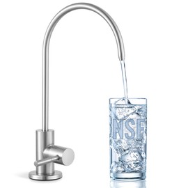 KES Drinking Water Faucet, Water Filter Reverse Osmosis Faucet for Kitchen Sink RO Faucets for Reverse Osmosis Systems 18/8 Stainless Steel Brushed Finish, Z504CLFF18-BS