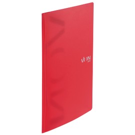 VON Leitz 46790025 Pack of 10 A4 File Folders, PP Plastic, for 100 Sheets, Lightweight Softcover Folder with Modern Von Print, for School and Home, Red, Pack of 10