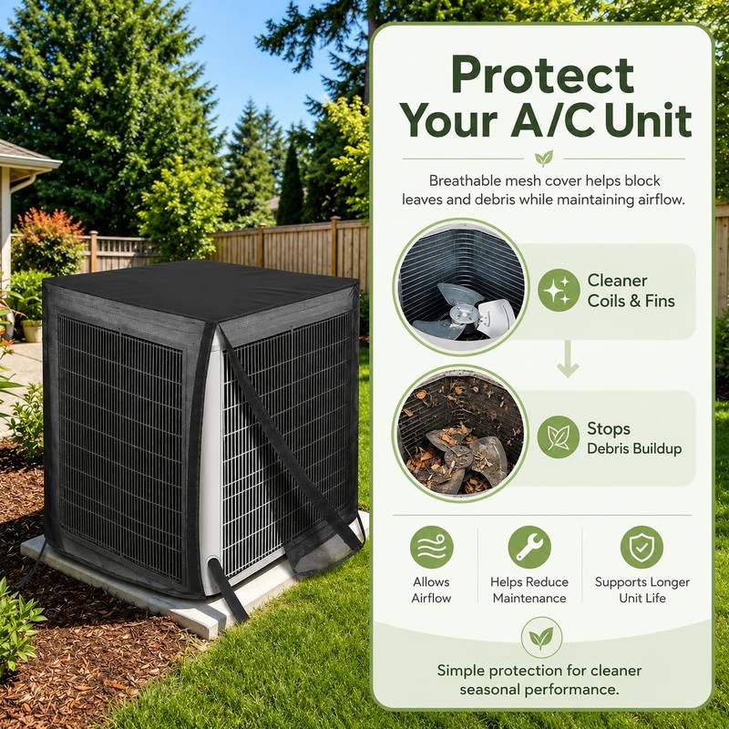 Ideal Swan 36in Outdoor AC Unit Cover, Mesh Defender with