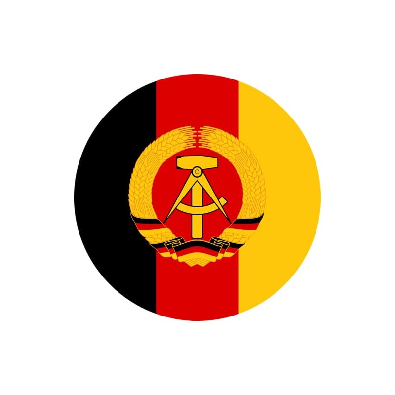 2 x Sticker DDR NVA Emblem Approx. 9 cm Round