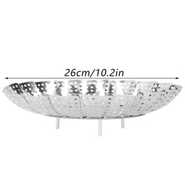 Atyhao Foldable Stainless Steel Steamer Basket for Steaming - Vegetables, Fish, Seafood