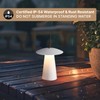 LampLust Cordless Rechargeable Table Lamps, 12 Inch, Matte White, Dimmable