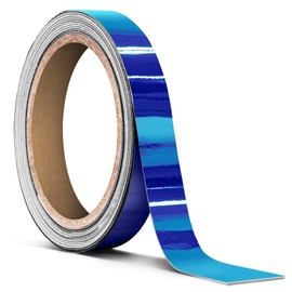 VViViD Blue Mirror Chrome Air-Release Adhesive Vinyl Pinstripe Tape Roll (½ Inch x 20ft)