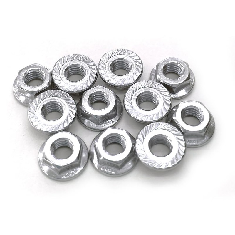 30 Sets M6x1.0-20mm Flanged Hex Head Bolts Kits, Flange Hexagon