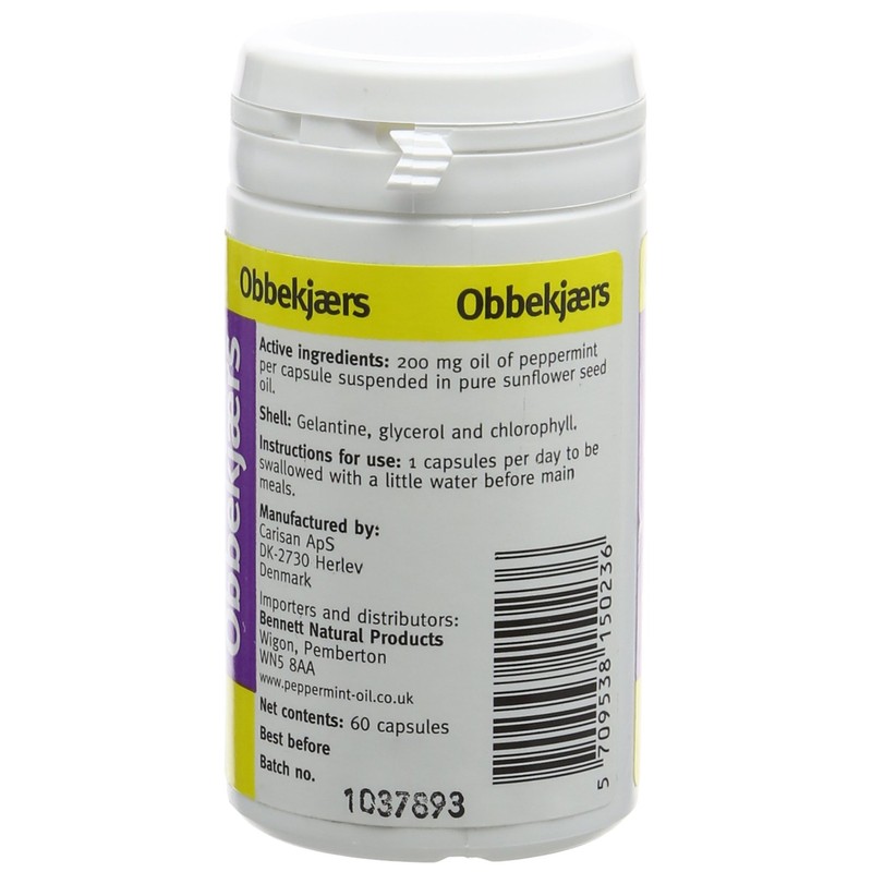 Obbekjaers 200mg Extra Strength One-a-Day Peppermint - Pack of 60