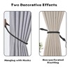 Lollanda 4Pcs Rope Curtain Tiebacks, Drape Tie Backs for Curtain,