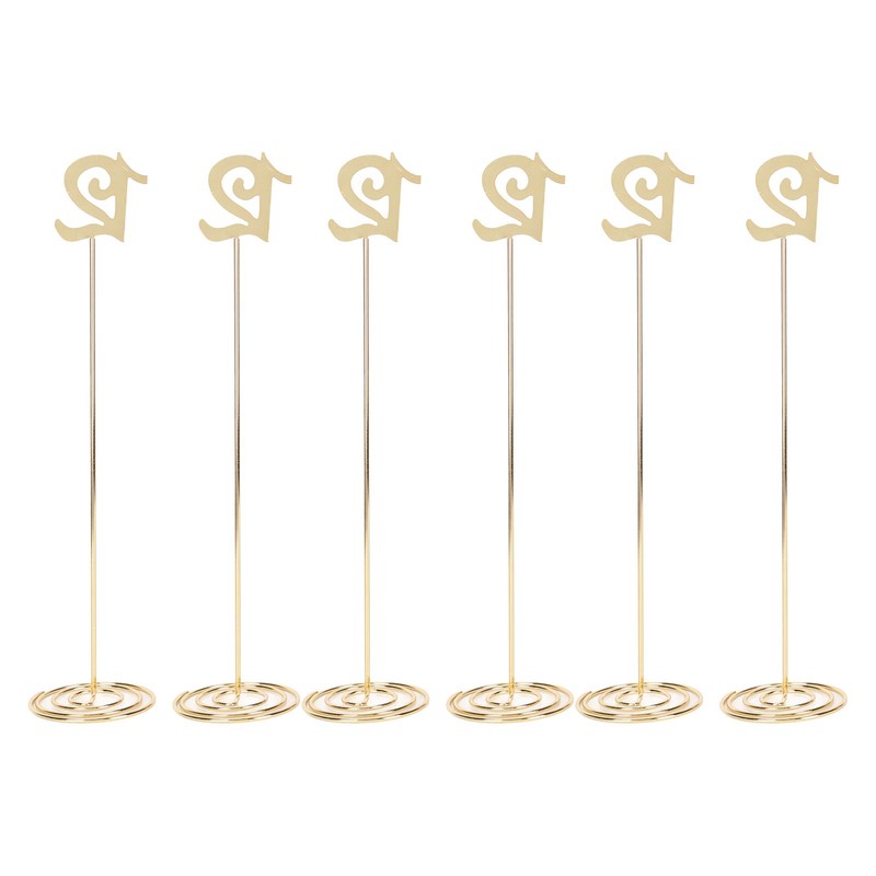 6pcs Metal Wedding Table Numbers Rust Prevention Thickened Tall Table
