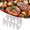 BBQ Skewer Rack Lightweight Portable Sturdy Structure Stainless Steel Wear