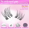 Wispy Lash Clusters Natural Eyelash Clusters Invisible Thin Band 8-16mm