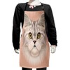 Ambesonne Cat Apron, Kitty Portrait Whiskers Best Pet Animal I