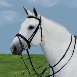 Leder Martingal, black, pony