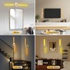 TiInsta Battery Operated Wall Sconce,Wireless Wall Lights with Remote, 360°DIY