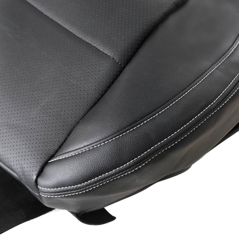 NLQR Front Driver Bottom Seat Cover Replacement Perforated Microfiber Leather