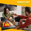 4 x Triangle Coasters - Warning Sign Caution Tape Cork