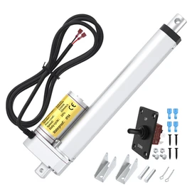 RVMARINEPAT 8 Inch 12v Linear Actuator, 330lb Thrust, High Speed 10mm/s Heavy Duty Linear Motion Actuator 12V with Manual Controller for Industrial Use